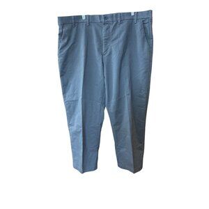 Izod Mens Big & Tall Flat Front Pants 46x29 SportFlex Stretch Non-Iron Wicking G